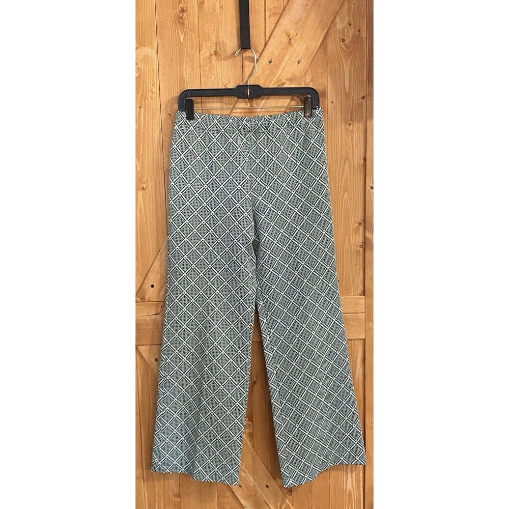 Vtg 70s ILGWU Union Made Women’s High Rise Wide Leg Pants Geometric Mod USA 6/8